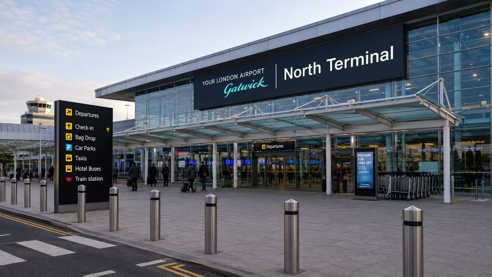 Gatwick North Terminal — departures entrance