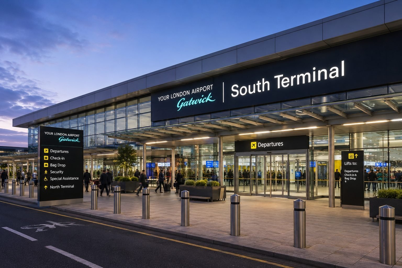 Gatwick South Terminal — terminal entrance